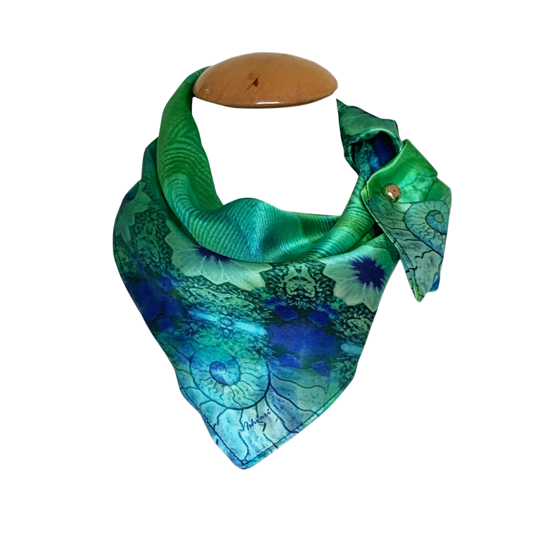 Satin silk square on sale scarf